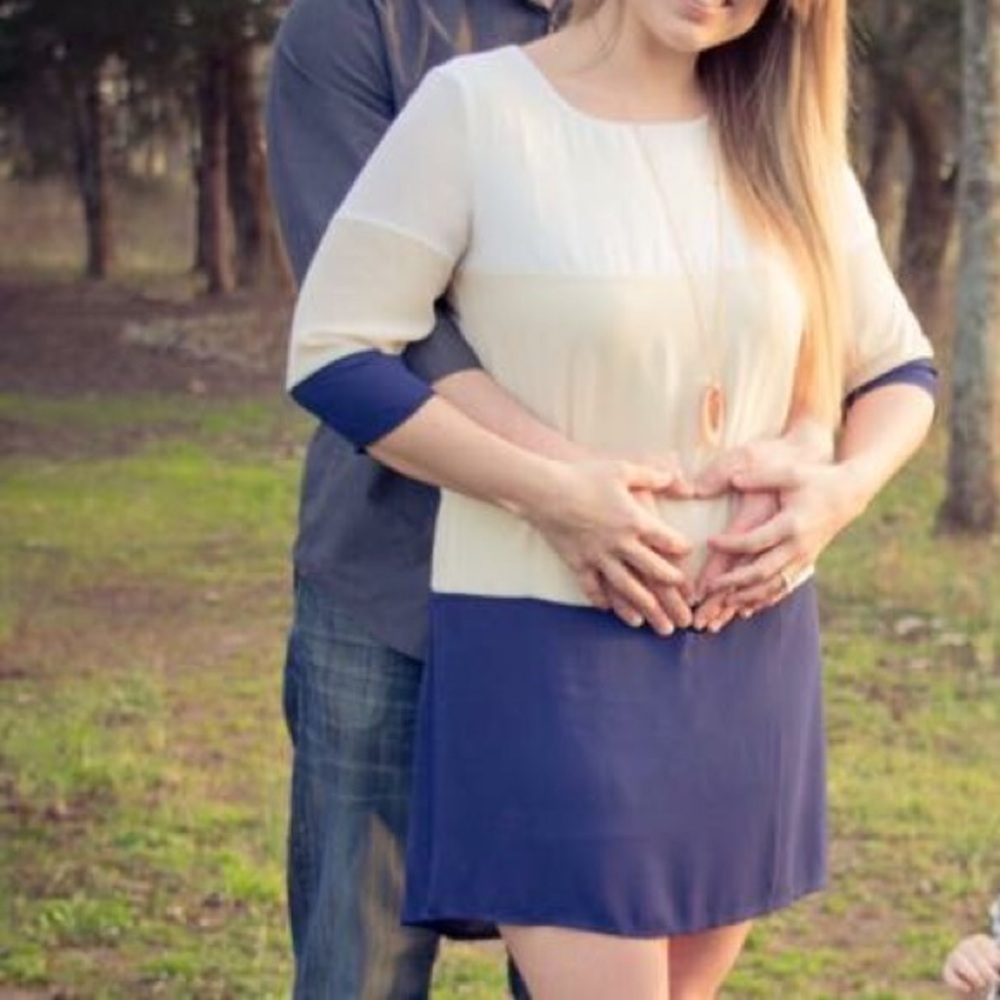 💕💕 Navy, white and cream shift dress